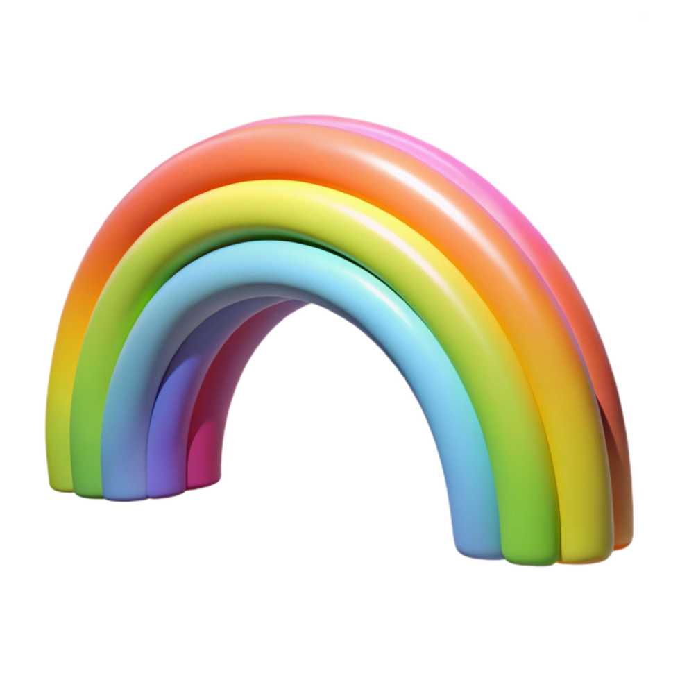 beautiful minimalist Artificial Rainbow Arc Transparent Element genuine png