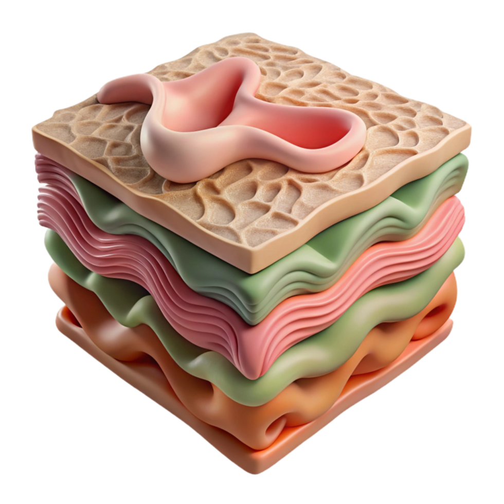 impressive modern Artificial Tissue Sample Layered Structure Isolated exclusive png