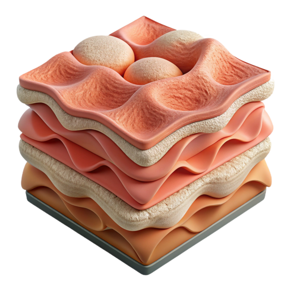 dramatic abstract Artificial Tissue Sample Layered Structure Isolated high resolution png