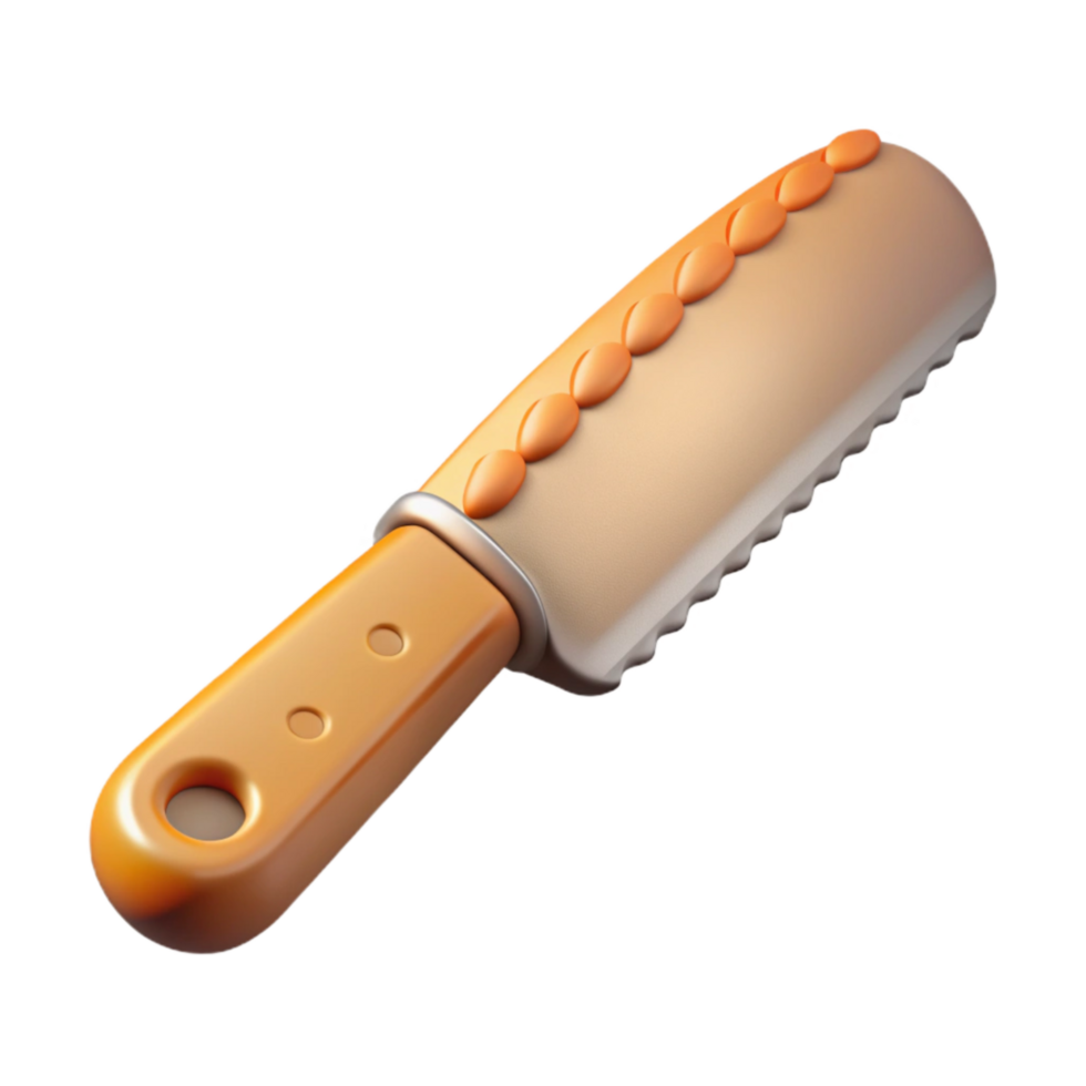 elegant rustic Artisan Bread Knife Serrated Edge Cutout original png