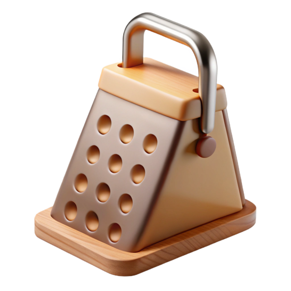 beautiful abstract Artisan Cheese Grater Wooden Handle Cutout exclusive png