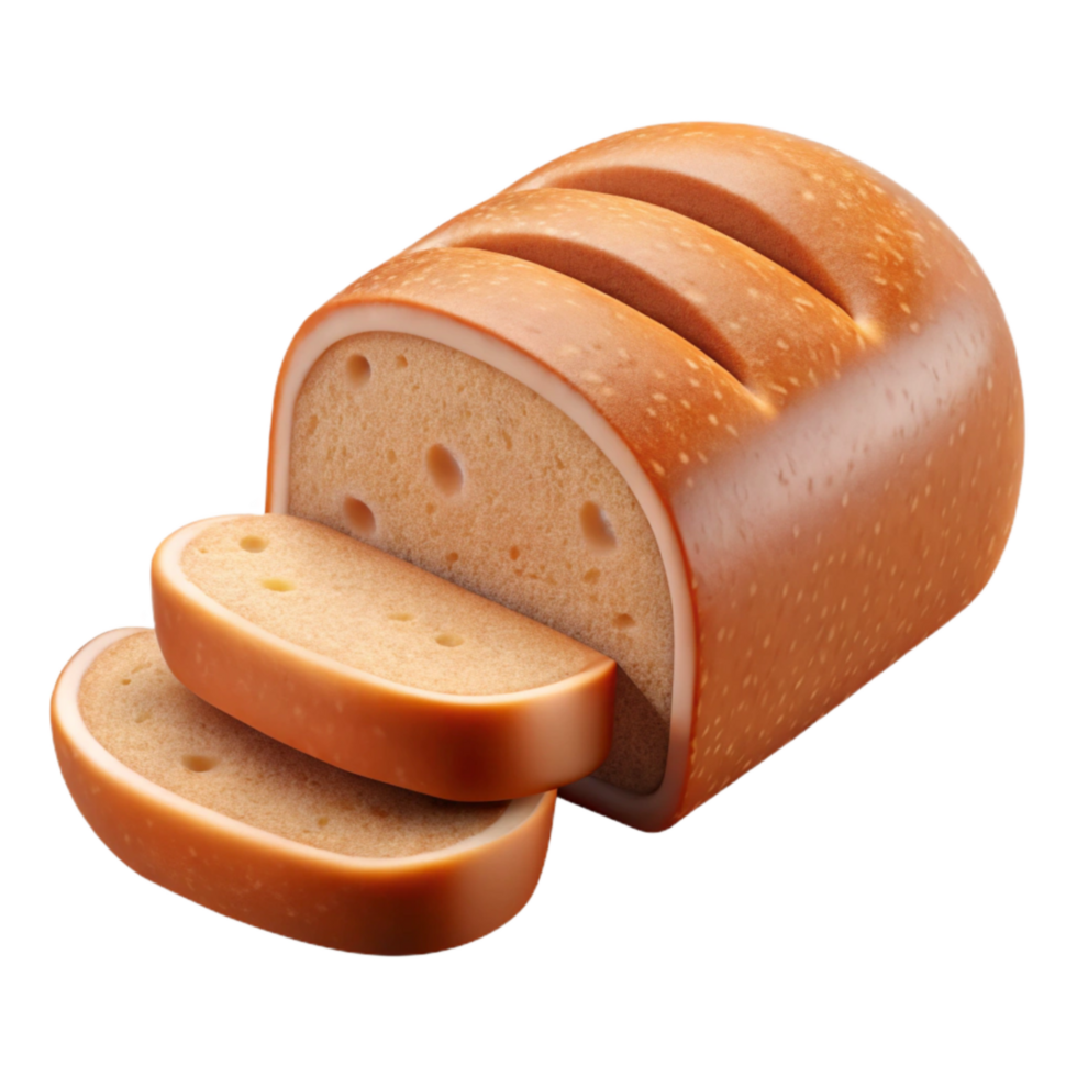 magnificent abstract Artisan Bread Loaf Sliced View Cutout authentic png