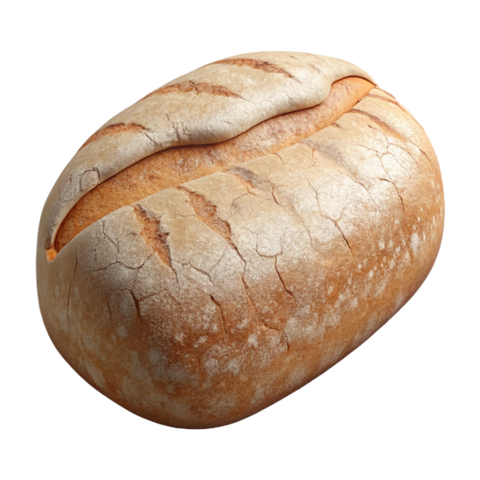 magnificent traditional Artisan Bread Loaf Crusty Texture Transparent Background premium png