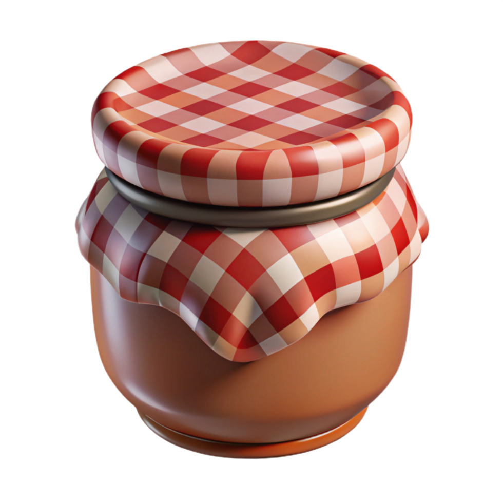 vibrant minimalist Artisan Jam Jar Checked Lid Cutout genuine png