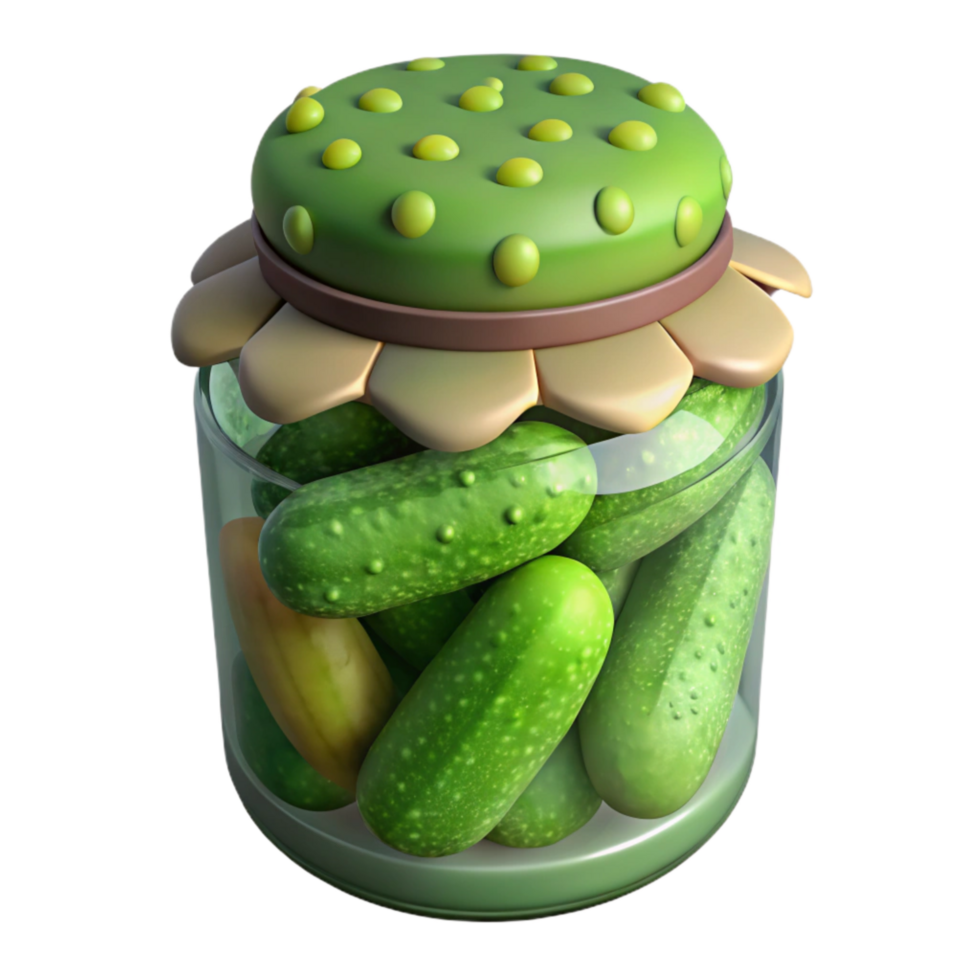 beautiful artistic Artisan Pickles Jar Green Pickles Cutout genuine png