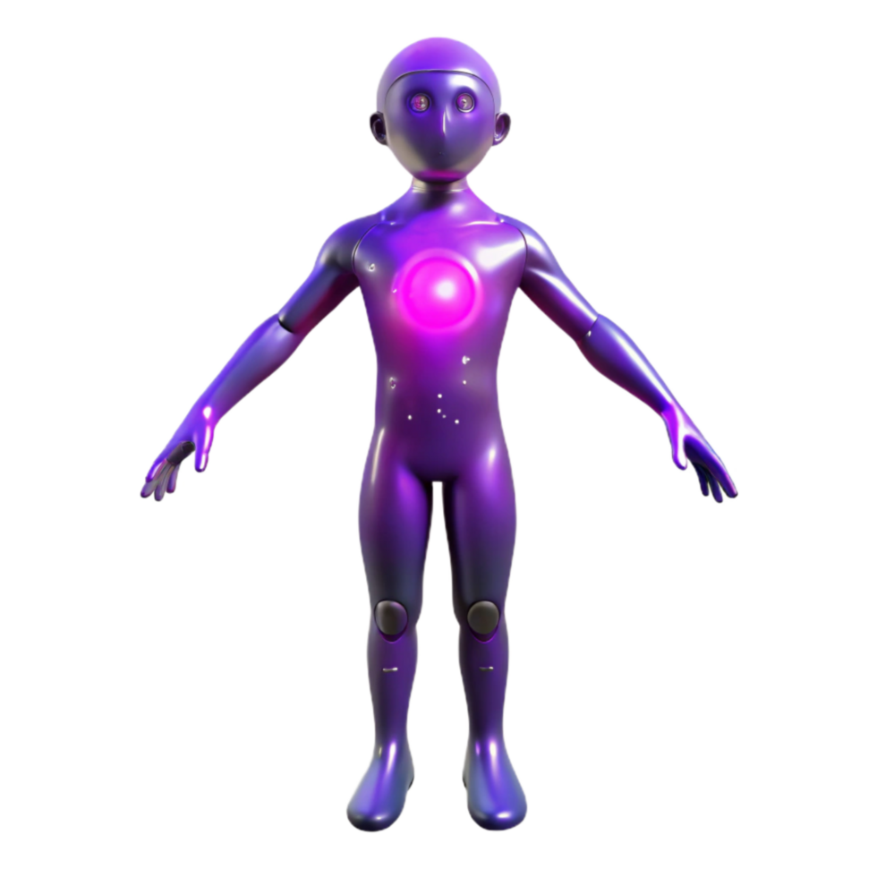 beautiful vintage Astral Projection Figure Purple Aura Cutout Element premium png