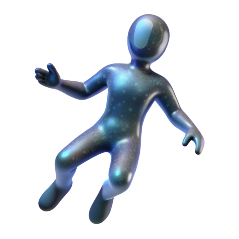 extraordinary artistic Astral Projection Silhouette Isolated on Transparent Background 4K png