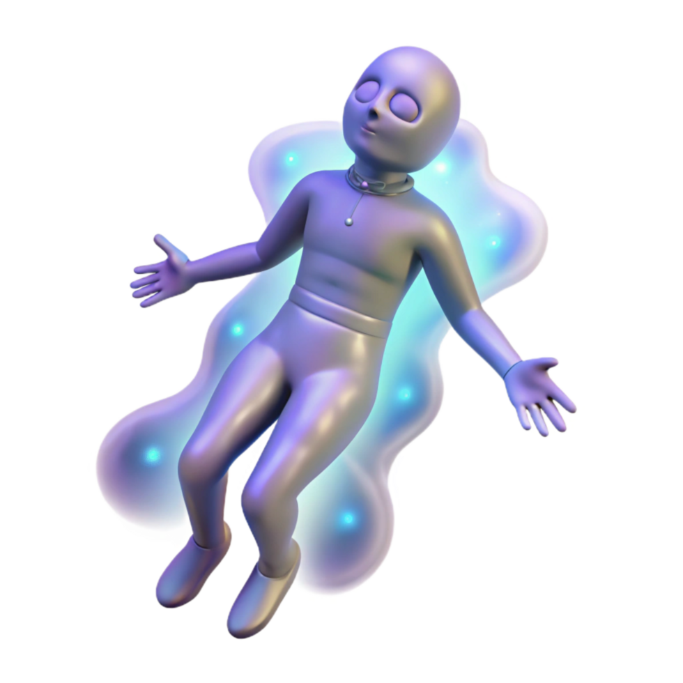 magnificent vintage Astral Projection Spirit Leaving Body Cutout premium png