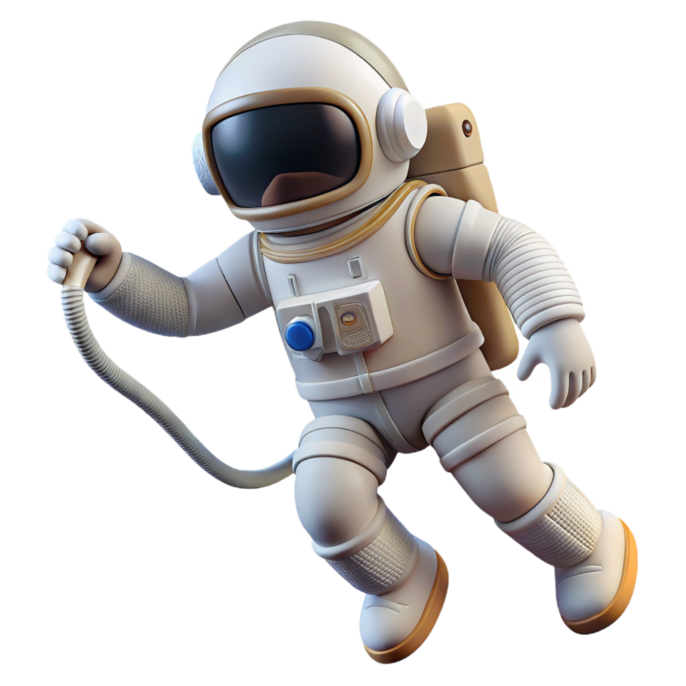 magnificent modern Astronaut Conducting Spacewalk Isolated high resolution png
