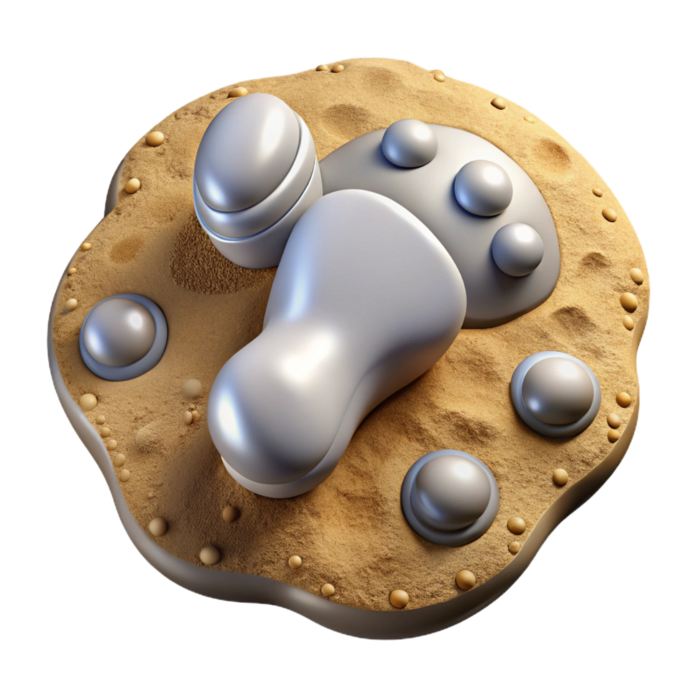 impressive contemporary Astronaut Footprint on Alien Soil Isolated high resolution png