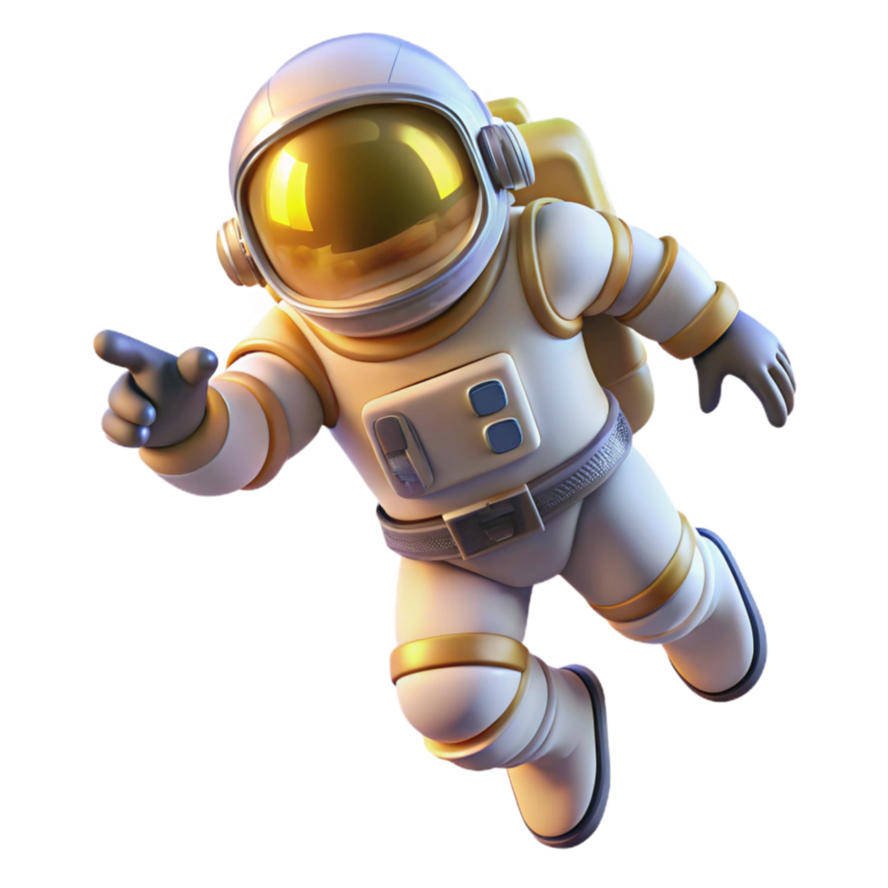 elegant contemporary Astronaut Performing Spacewalk Backlit Cutout exclusive png