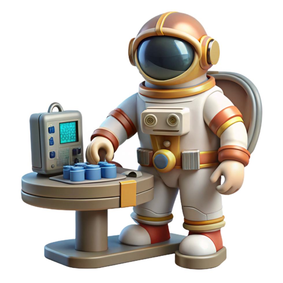 stunning modern Astronaut Working on Space Station Isolated genuine png