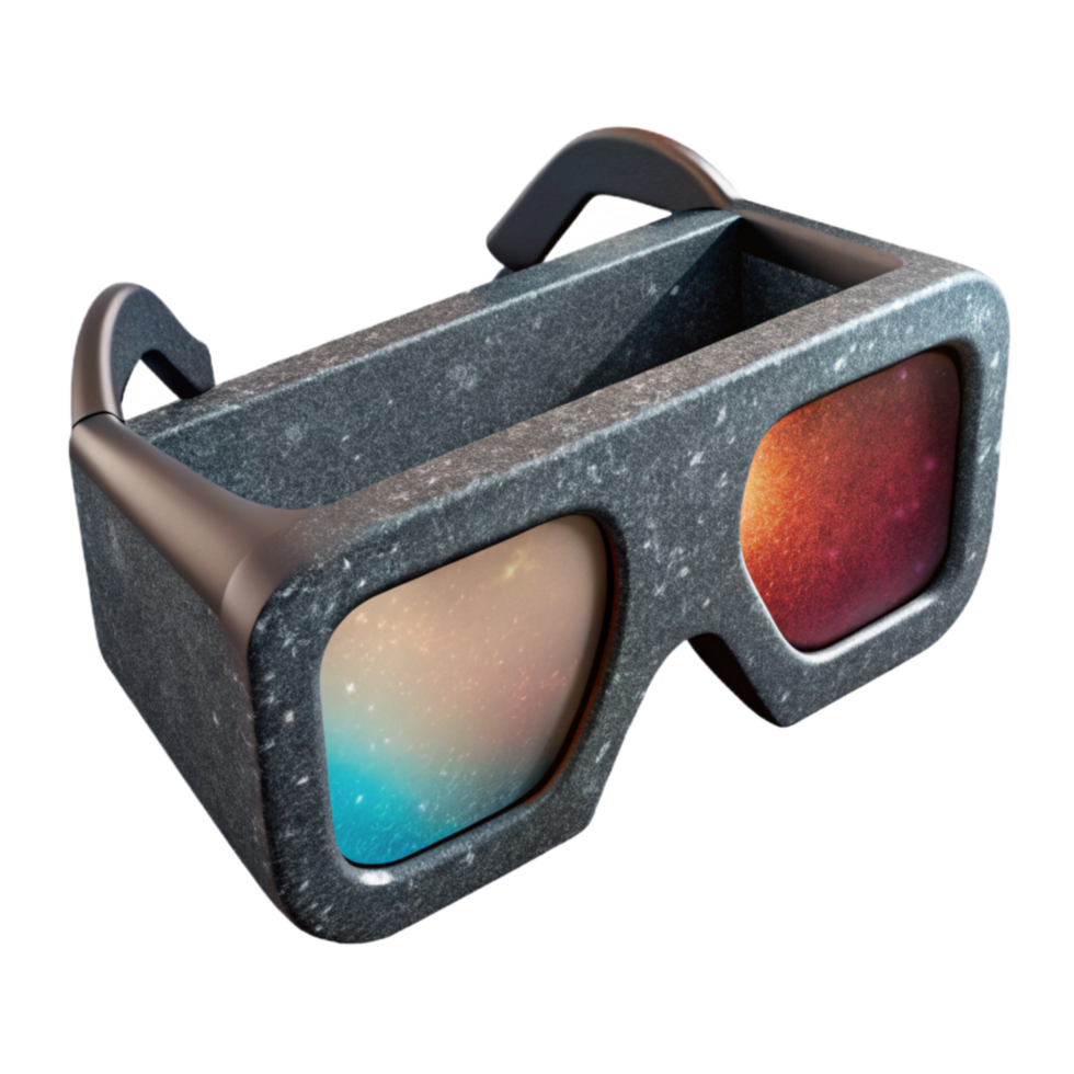impressive artistic Augmented Reality Glasses Black Isolated high quality png