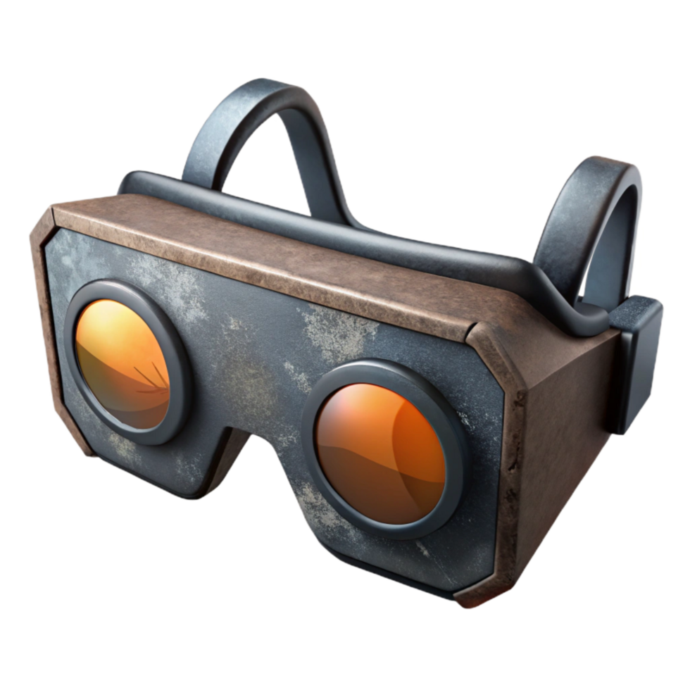 elegant classic Augmented Reality Glasses Black Isolated detailed png