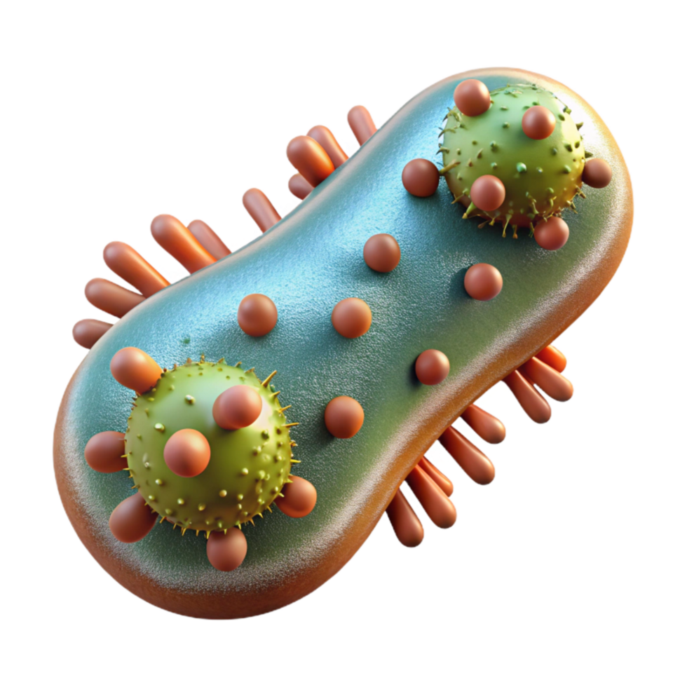 dramatic abstract Bacterial Art Microscopic Detail Isolated on Transparent Background 4K png