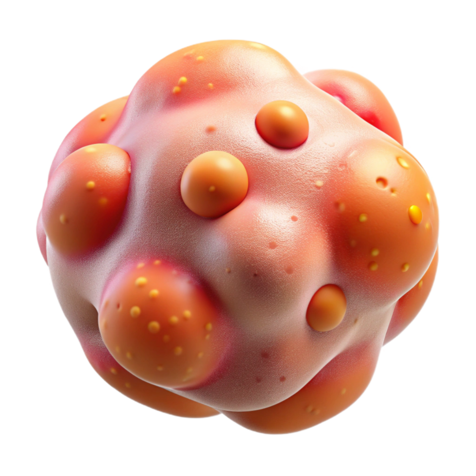 stunning abstract Bacterial Culture Texture Pink and Orange Spots Transparent Element high quality png