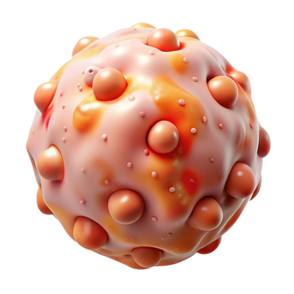 vibrant creative Bacterial Culture Texture Pink and Orange Spots Transparent Element detailed png