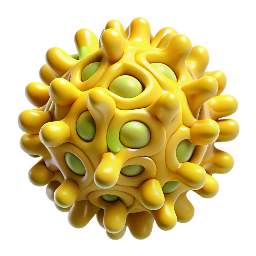 stunning minimalist Bacterial Growth Pattern Intricate Design Yellow Hues Cutout high quality png