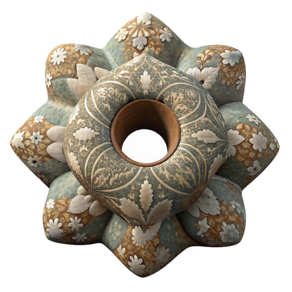 wonderful classic Batik Fabric with Contemporary Pattern Cutout 4K png