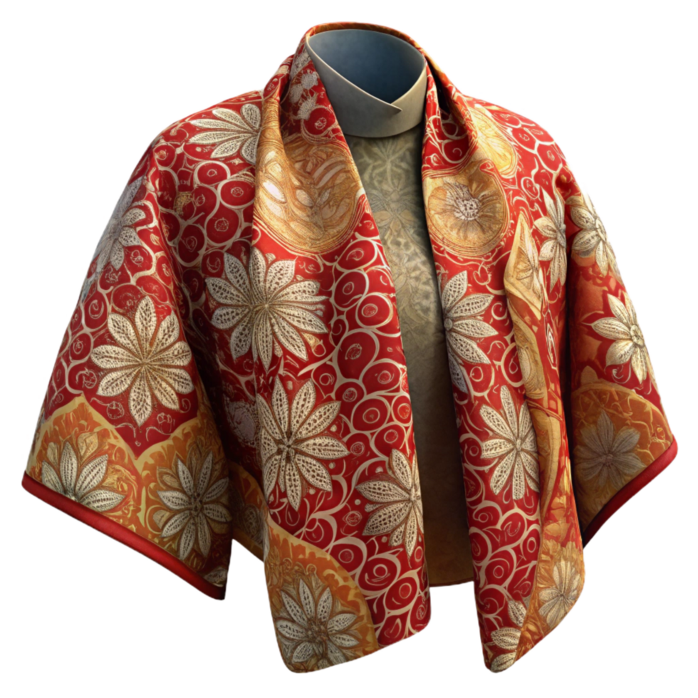 serene rustic Batik Fabric with Traditional Pattern Transparent Background professional png