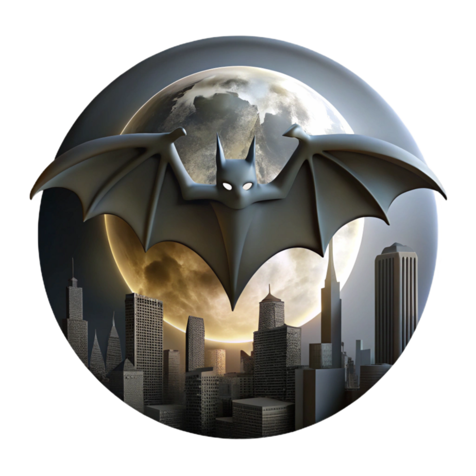 wonderful abstract Bat Silhouette Against Cityscape Isolated Night Scene high resolution png