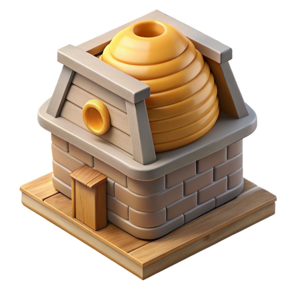 elegant modern Beehive on Rooftop Isolated Urban Beekeeping detailed png