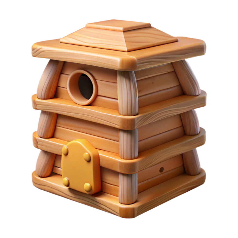 magnificent classic Beehive Wooden Structure Transparent Background detailed png