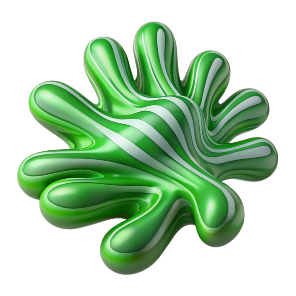 wonderful abstract Bio Art Green Abstract Shapes Isolated professional png