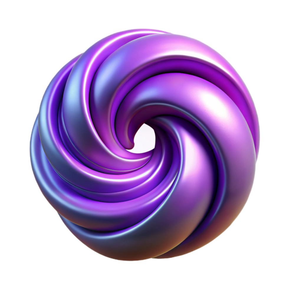 elegant minimalist Bio Art Purple Abstract Swirls Cutout authentic png