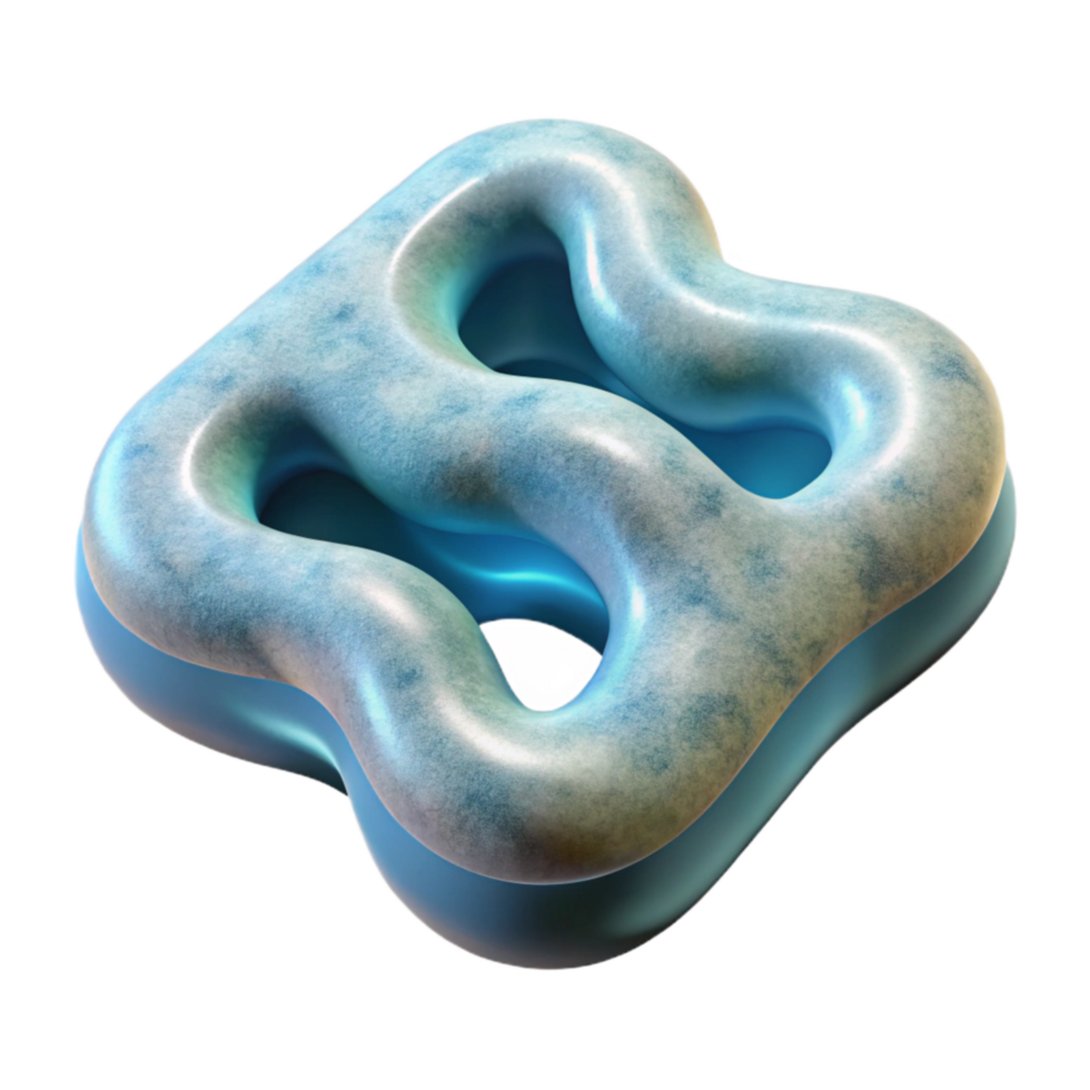 beautiful modern Biocompatible Polymer Cutout on Transparent Background high quality png