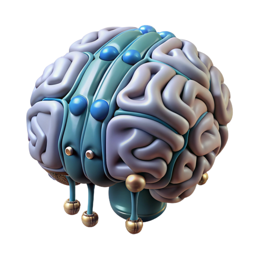 extraordinary classic Bio Cybernetic Brain Data Processing Isolated original png