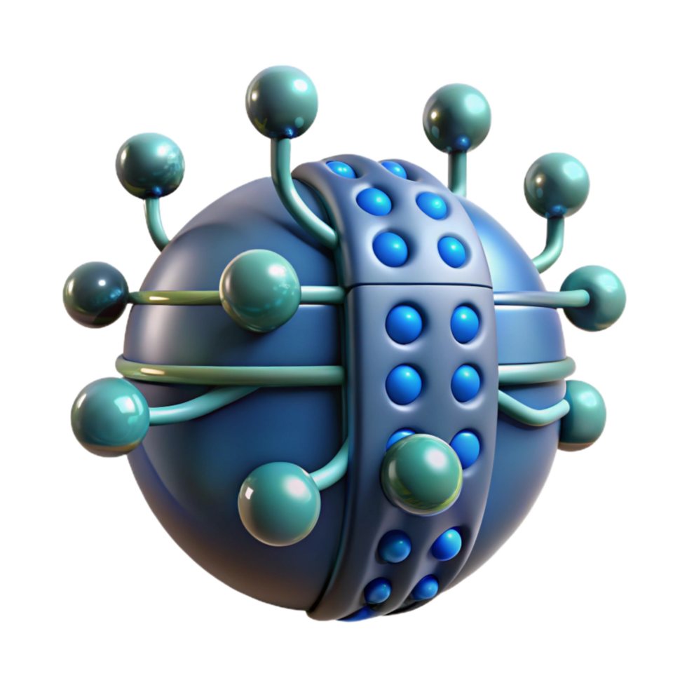 elegant creative Bio Cybernetic Data Stream Flowing Isolated 4K png