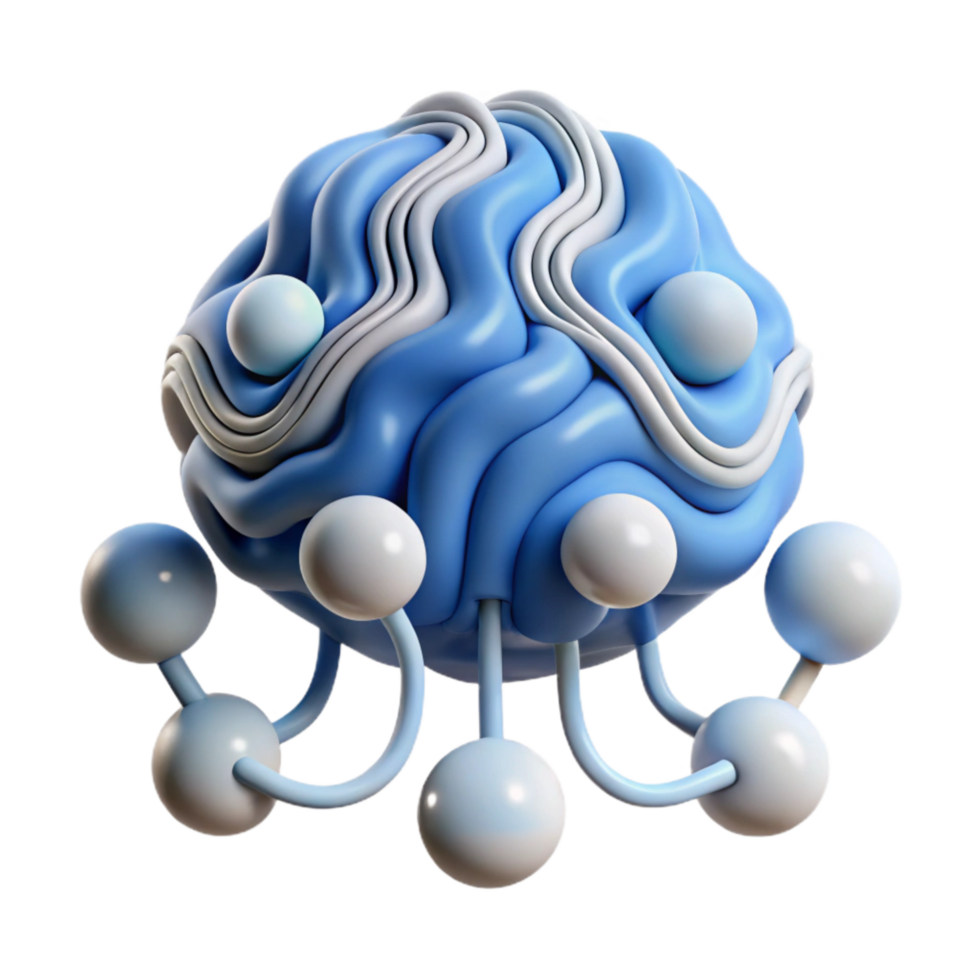 serene modern Bio Cybernetic Data Stream Flowing Isolated high quality png