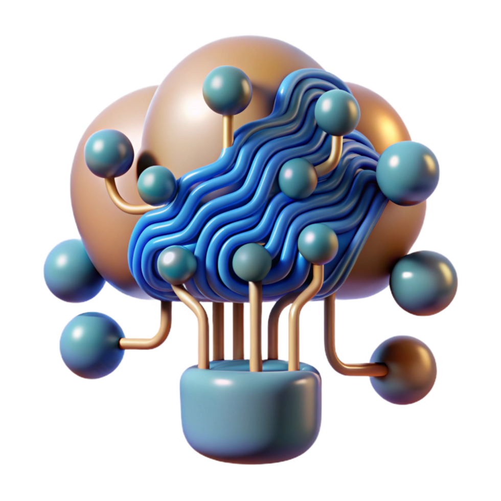 magnificent creative Bio Cybernetic Data Stream Flowing Isolated high quality png
