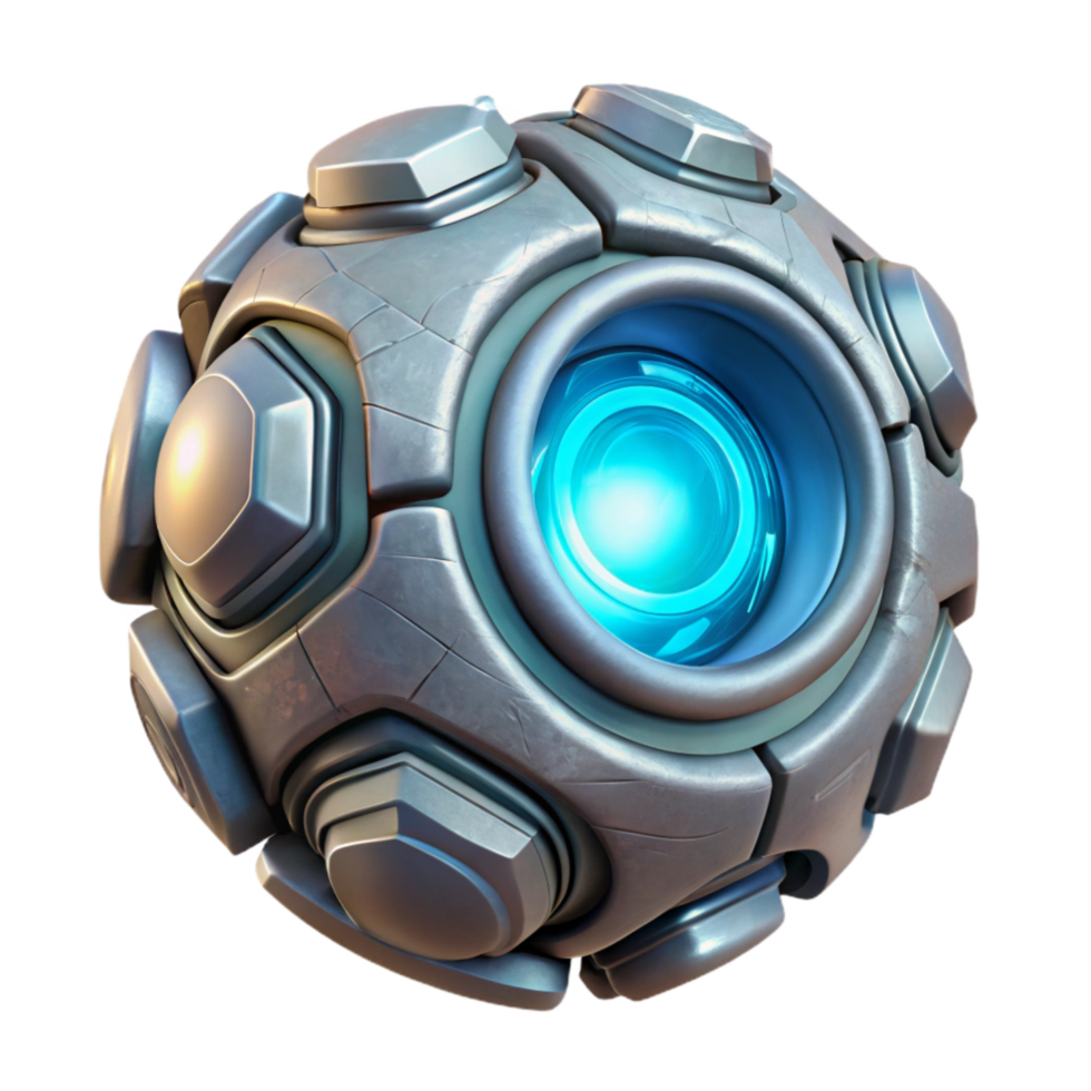 dramatic classic Bio Cybernetic Energy Core Glowing Cutout authentic png