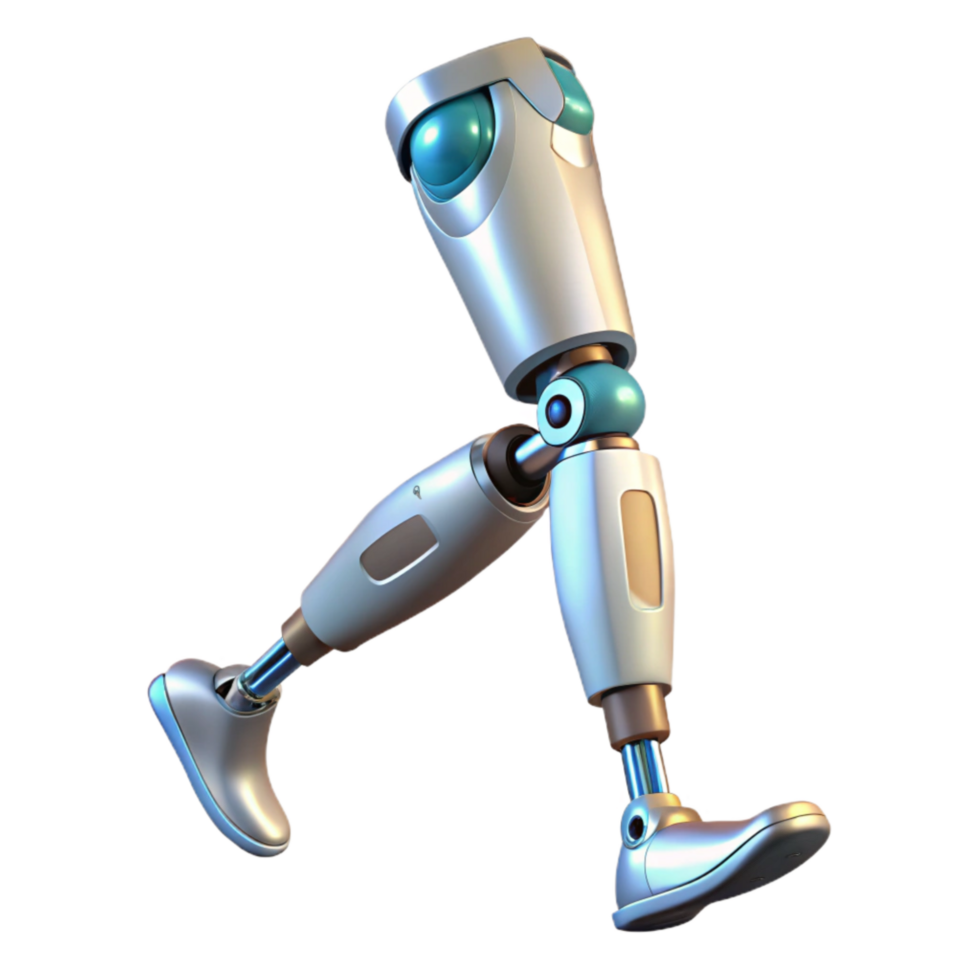 impressive creative Bio Cybernetic Leg Walking Motion Transparent Background original png