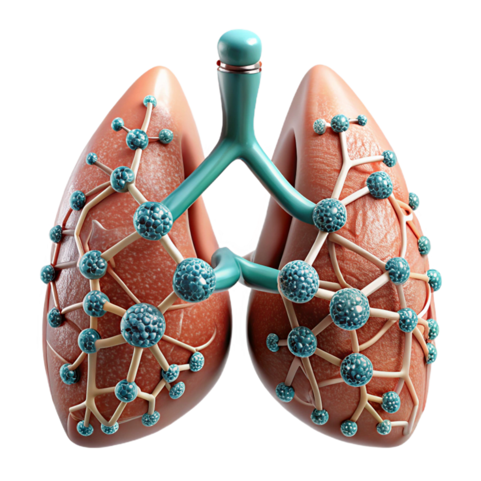 dramatic abstract Bio Cybernetic Lung Intricate Network Isolated detailed png
