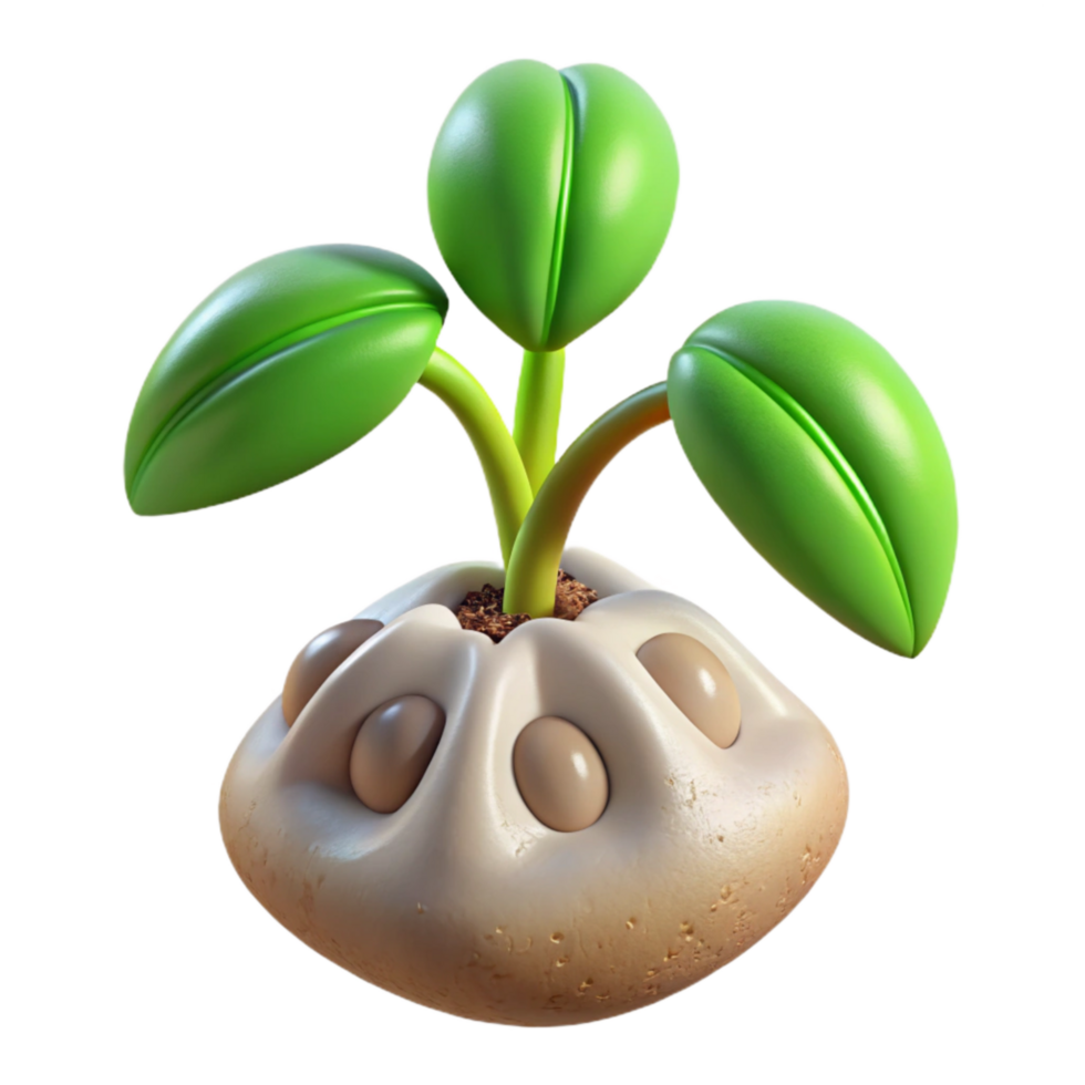 extraordinary rustic Bio Cybernetic Seed Germinating Sequence Transparent Background authentic png