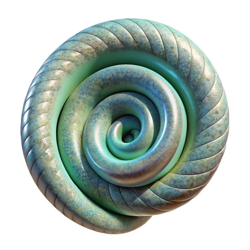 extraordinary creative Bio Cybernetic Tendril Spiral Shape Transparent Background premium png