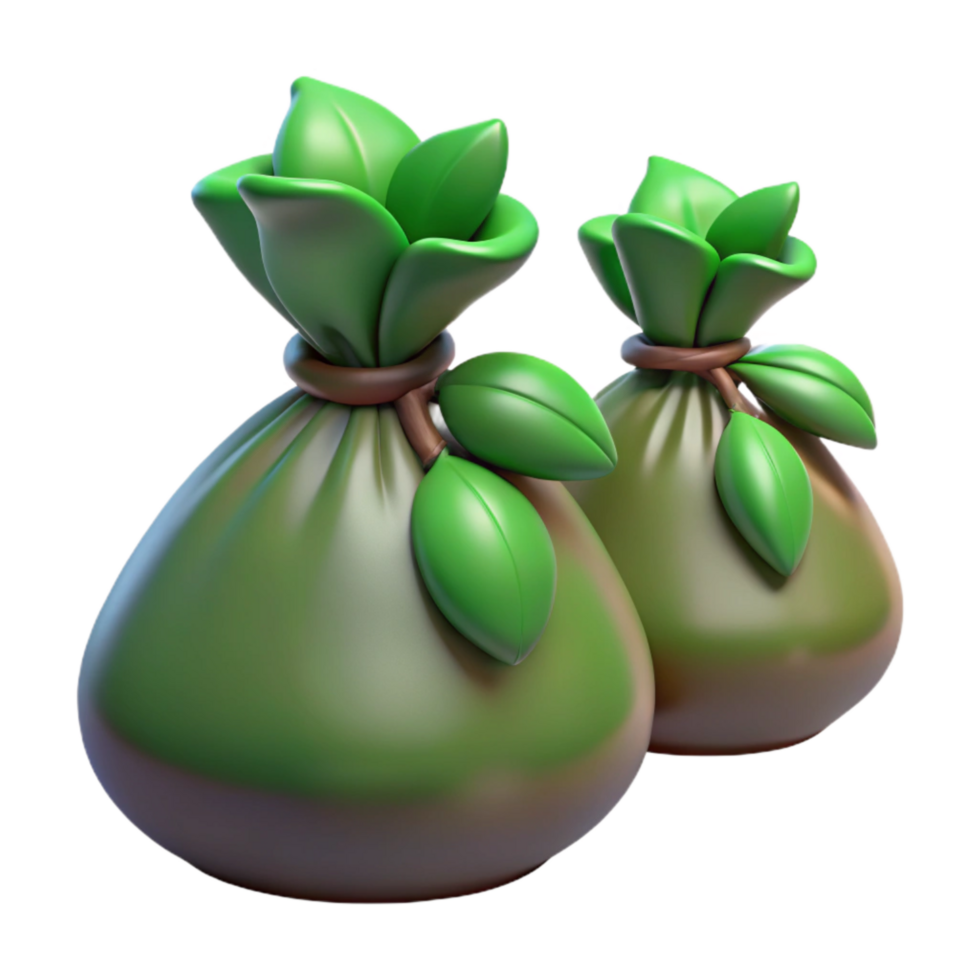 impressive abstract Biodegradable Garbage Bags with Plant Based Material Isolated 4K png