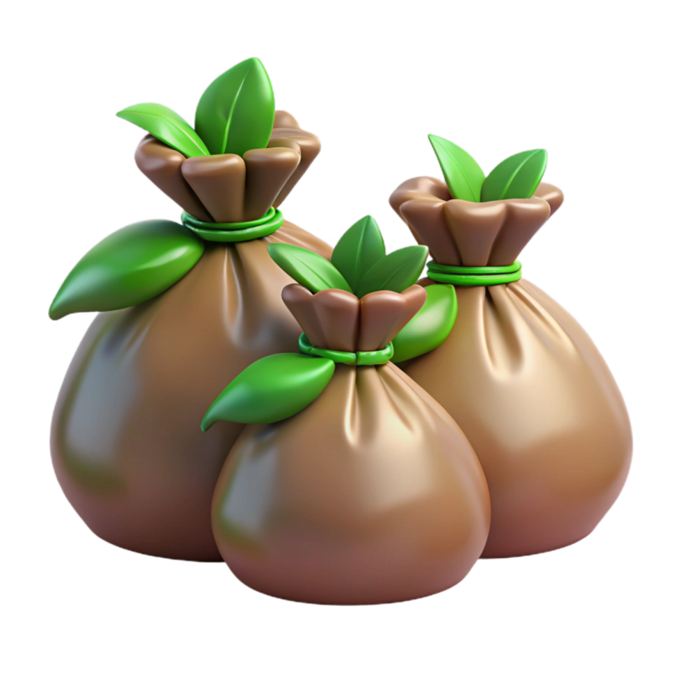 wonderful abstract Biodegradable Garbage Bags with Plant Based Material Isolated professional png