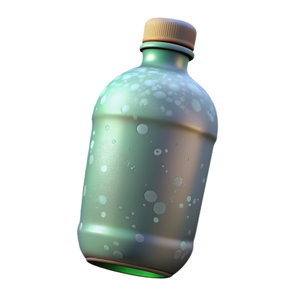 elegant modern Biodegradable Plastic Bottle Front View Transparent Background authentic png