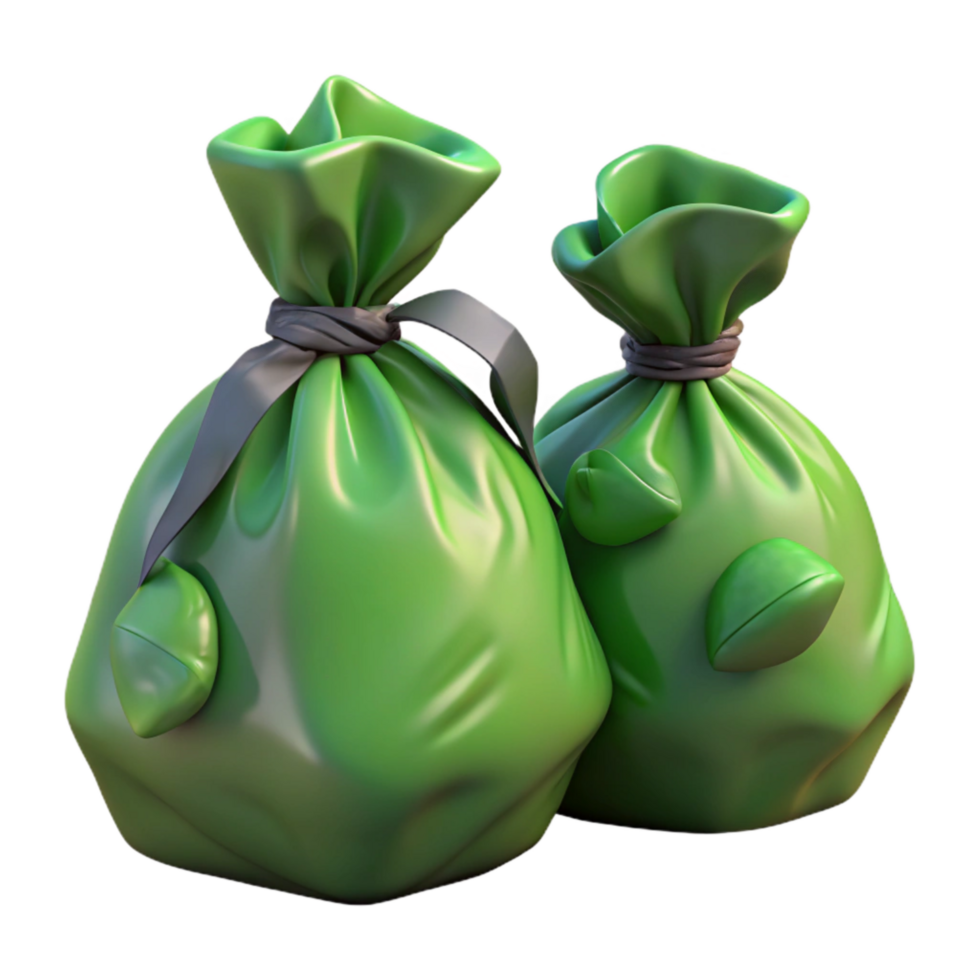 vibrant abstract Biodegradable Trash Bags with Compostable Material Isolated professional png