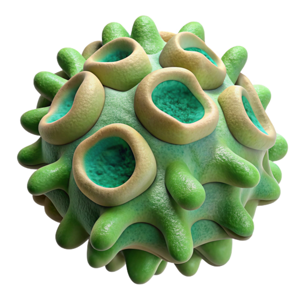 impressive vintage Bioengineered Algae Microscopic View Cutout original png