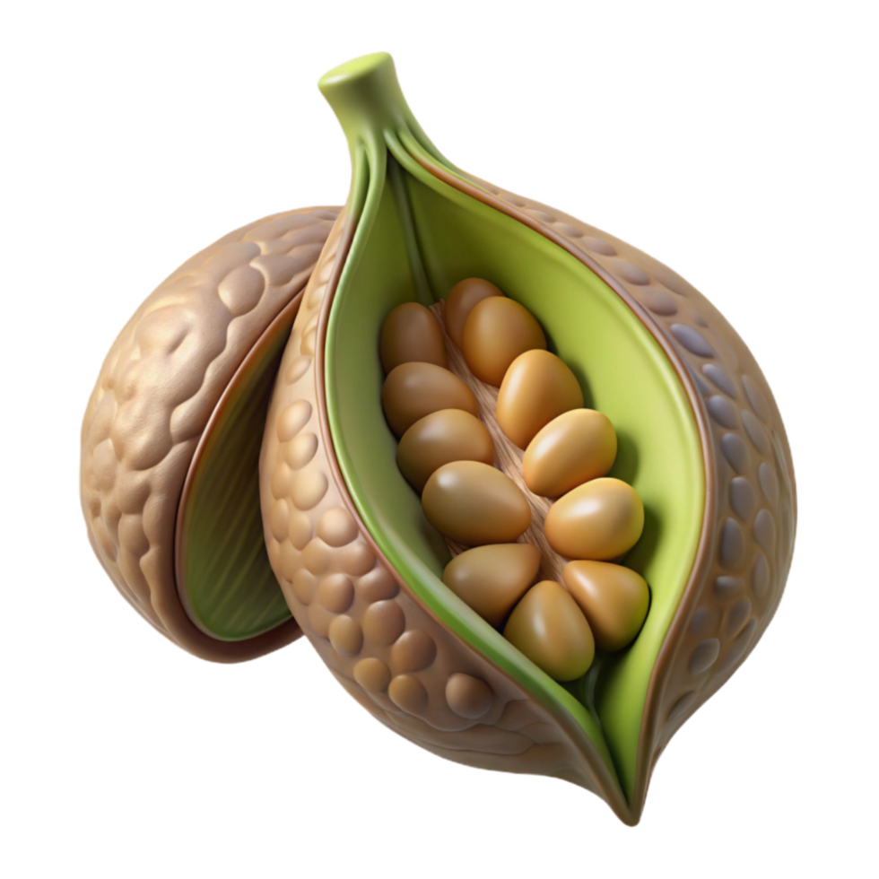 dramatic minimalist Bioengineered Seed Pod Open Releasing Seeds Cutout 4K png