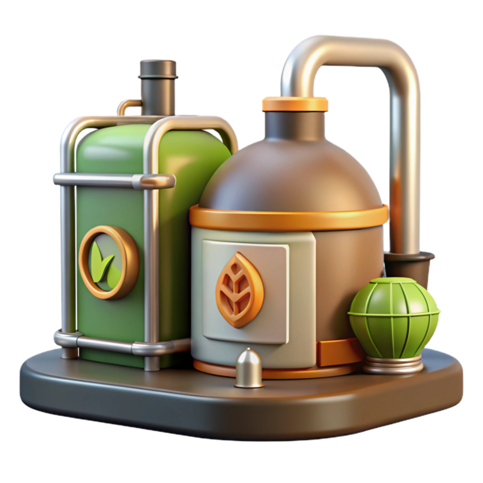 extraordinary minimalist Biofuel Production Equipment Illustration Isolated genuine png