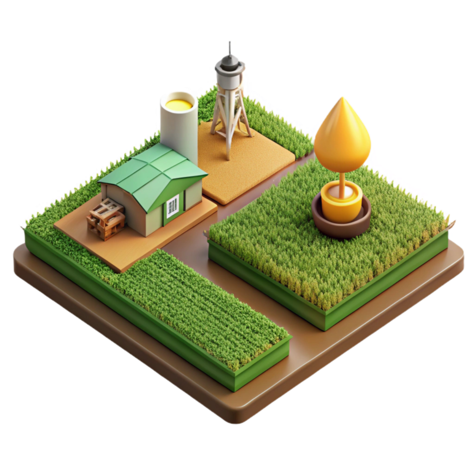 elegant artistic Biofuel Crop Field Aerial View Isolated professional png