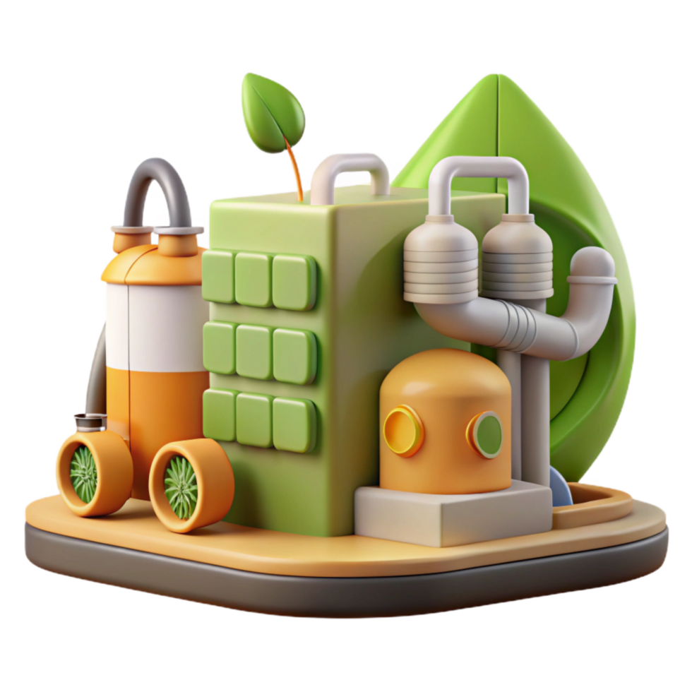 wonderful abstract Biofuel Production Process Illustration Cutout premium png