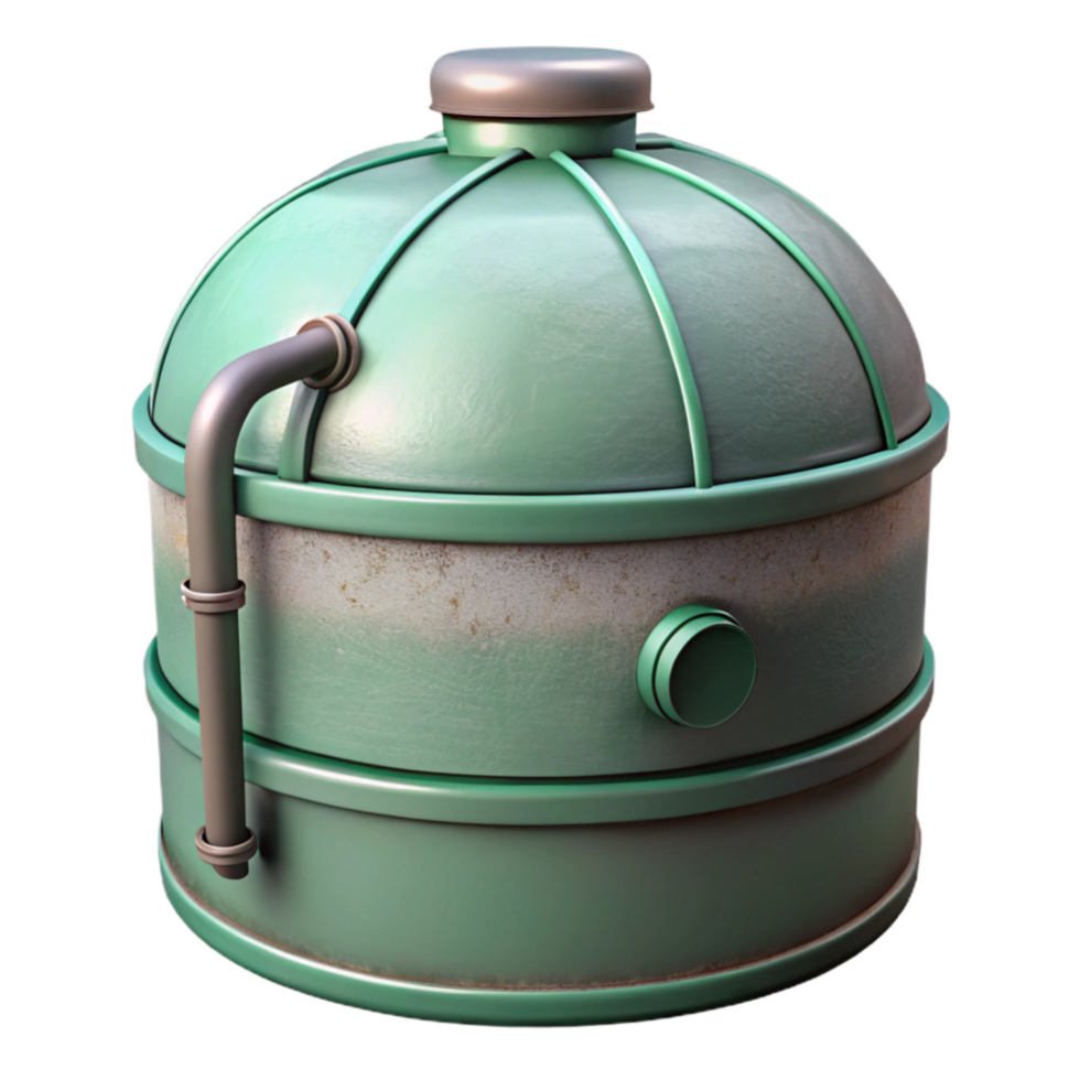 dramatic abstract Biogas Digester Diagram Simple Line Art Transparent Background premium png