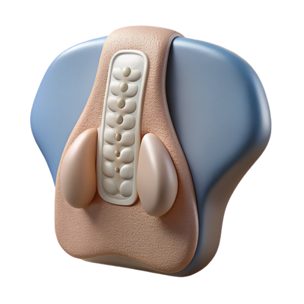 vibrant creative Biometric Back Implant Side View Isolated on White detailed png